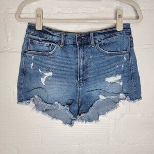 Abercrombie & Fitch Women's Size 6 Jean Shorts High Rise Cut Off Distressed